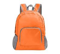 Generisch Mochila de senderismo ligera para niños, mochila de viaje compacta para actividades al aire libre, uso diario con cremallera, bolsillos laterales, naranja, Einheitsgröße