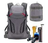 Generisch Mochila de senderismo para hombre - Mochila de 28 litros con gran capacidad - Mochila de trekking impermeable - para exteriores y, mochilero, amigos, familias, hombres y, gris, Ver