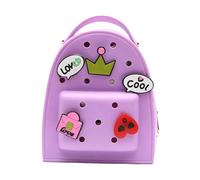 Generisch Mochila de silicona de dibujos animados, bonito diseño de sello, transpirable, estilo de cubo, mochila escolar de viaje de anime kawaii para mujeres, correa de hombro ajustable, ligera