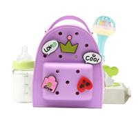 Generisch Mochila de silicona de dibujos animados, impermeable, con colgante, de viaje ajustable, mini jalea para niños, escuela, uso diario, morado, Siehe Beschreibung, Ver descripción