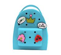 Generisch Mochila de silicona de dibujos animados, impermeable, con colgante, de viaje ajustable, mini jalea para niños, escuela, uso diario, azul, Siehe Beschreibung, Ver descripción
