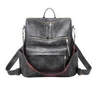 Generisch Mochila para mujer, bolso de mano para mujer, gran diseñador, viaje, convertible, universitario, bandolera, mochilas para hombre, 6-10 l (gris, talla única)