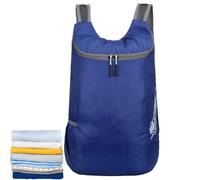 Generisch Mochila plegable - Mochila | Plegable Ultra Luz | A para Viajes | Impermeable Senderismo - Ciclismo, Senderismo, Actividades al aire libre, Pabellón Deportivo - Packbar, azul marino, Siehe
