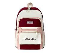 Generisch Mochilas para niños 3 mochilas al aire libre ocio campus mochila a juego de colores moda juvenil simple mochila escolar mochilas mochilas, rojo, Einheitsgröße, Mochilas daypack