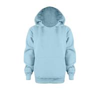 Generisch Moda Infantil Otoño Invierno Confort Color sólido con capucha Sudadera Top Manga Larga Niñas Niños Niños Abrigo Sudadera, azul celeste, 4-5 años