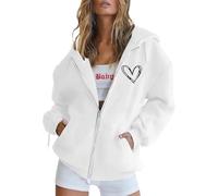 Generisch Moda Tallas Grandes Mujer 54 Sudaderas Cremalleras Mangas Largas Bolsillo Cordón Chaqueta de Forro Polar Ideal para el Día a día, Capas perfectas para el Invierno Cosas Tendencias Son