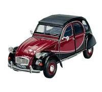 Generisch Modelo Coche Compatible con Citroen 2cv Marrón Rojo Negro Charleston 6 Pato 1949-1990 ca 1/24 1:24 Metal Modelo Coche Die Cast Nuevo en Caja 24009