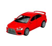 Generisch Modelo de coche compatible con Mitsubishi Lancer Evolution Evo X Sedán, color rojo, a partir de 2009, aprox. 1/34 - 1/39, modelo de metal en caja