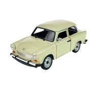 Generisch Modelo de coche compatible con Trabant Trabbi 601 Sedán Blanco Beige ca 1/24 1:24 Metal Modelo Coche Die Cast Nuevo en caja 24037