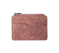 Generisch Moderna cartera para hombre como elegante tarjetero con práctico compartimento para monedas, tecnología de protección RFID para uso diario, marrón, talla única