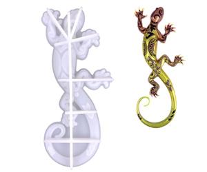 Generisch Molde de lagarto, molde de silicona para bricolaje, moldes de silicona 3D, moldes de lagarto, moldes para resina epoxi, resina epoxi, molde de gecko