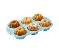 Generisch Molde de silicona para hornear | 6 compartimentos y resistente al calor, moldes de silicona para magdalenas y cupcakes | para cupcakes, galletas, chocolate, postres y jabones