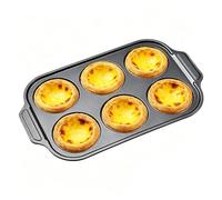Generisch Molde de silicona para magdalenas, 6 tazas, molde para magdalenas, silicona antiadherente, para galletas, brownies, alimentos, chocolate, mantequilla, postre, almuerzo, cocina, freidora de