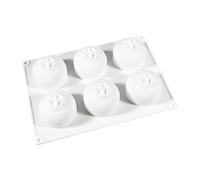 Generisch Molde de silicona para magdalenas con 6 cavidades - Molde antiadherente de alimenticio para cupcakes, pasteles y postres, utensilios reutilizables resistentes al calor para cocina y