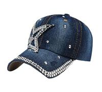 Generisch Molde redondo para minitartas, gorra con volantes, marine, Talla única