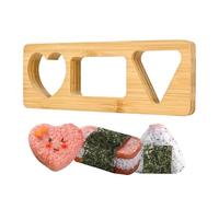 Generisch Moldeador de bolas de arroz, herramienta de prensa de sushi, forma de bola de arroz de madera antiadherente para el hogar, escuela, picnic, aperitivo