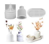 Generisch Moldeador de hormigón de yeso - Tarros de resina epoxi, moldes de fundición, macetas de bricolaje, moldes de silicona para hacer tipos de jarrones, tipo jarrón de flores de yeso | Para