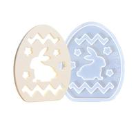 Generisch Moldes de Resina de Pascua - de Huevo de Conejito de Holiday | Huevo Shape Hollow Rabbit Concrete Mold | Molde de Silicona epoxi para Suministros de artesanía en el hogar Cemento