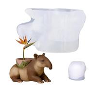 Generisch Moldes de silicona para resina epoxi | Decoración de animales reutilizable DIY | Lindos moldes de resina Tapir para jardineras - para macetas, organizadores de almacenamiento para niños y