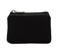 Generisch Monederos en lona de algodón de colores, bolsillo para tarjetas, bolsillo de tela simple, bolsa de almacenamiento, monederos para hombres para tarjetas y billetes, Negro , Talla única para