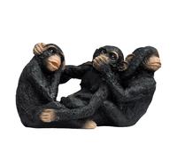 Generisch Monkey Statue Decor - Escritorio Wise Monkeys Resin Sculpture | Garden Monkey Figurines | Hear No Evil See No Evil No Evil Animal Figurine Ornament for Backyard Yard Living Room Balcony Desk