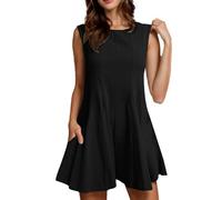 Generisch Mono de mujer de lino corto - Playsuit sin mangas Rompers de pierna ancha Pantalones cortos entallados de una sola pieza de muselina Mono de verano elegante mono de verano suelto con