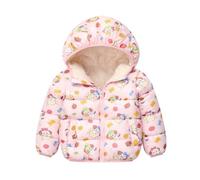 Generisch Mono de nieve para bebé niña y niño, invierno, forro polar grueso, con diseños de dibujos animados, abrigos acolchados para niños, ropa de abrigo para niños, Rosa., 12-18 meses