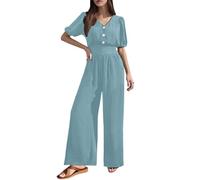 Generisch Mono de verano elegante para mujer, para tiempo libre, con ribete entallado, versátil y versátil, para primavera hasta ajustado, diseño básico duradero, Bu2., M