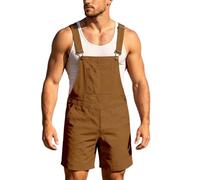 Generisch Mono informal para hombre con tirantes, diseño sin mangas, material ligero y transpirable para un uso diario cómodo, fácil de limpiar, versátil y portátil, café, XXL