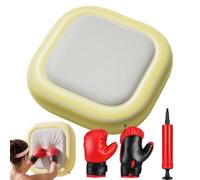 Generisch Montaje en pared Boxpad Antideslizante Amortiguador Inflable | Saco de boxeo para interior y exterior para casa, apartamento, garaje, dormitorio, habitación infantil, estudio