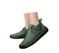 Generisch Montela - Zapatillas ortopédicas para mujer, transpirables, impermeables, planas, antideslizantes, individuales, deportivas, de cuero, para caminar descalzo, Grün2., 39 EU