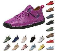 Generisch Montela Zapatos ortopédicos para mujer - Cómodas zapatillas de cuero, transpirables e impermeables, ligeras, sin dolor con sensación de pies descalzos, zapatos deportivos de apoyo para el