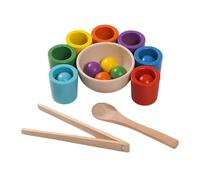 Generisch Montessori 2026 - Juego de clasificación de colores para niños pequeños de 1 a 3 años, juegos de asignación de madera, aprendizaje de colores, clasificar conteos, juego de apilamiento de