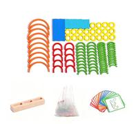 Generisch Montessori Smart Sticks - Juego de 120 piezas con diseño de madera, para ortografía, arte, creatividad, imaginación, concentración, pantallas remotas (blanco, 23 x 16,8 x 3,5 cm)