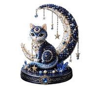 Generisch Moon Stars Galaxy 3D Beaded Animal DIY Kit With Instructions | ABS 22x18x3cm 300g | Glass Beads Embroidery Set For Beginners Design Craft Supplies