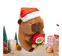Generisch Morbido Peluche Capibara - Decorazione Soffice di Natale Con di, Ideal Come Giocattolo Rilassante | Adatto a Bambini, Nanna, Asilo, Auto, Camera, Divano, Soggiorno, Estudio, Vacanze