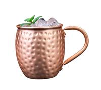 Generisch Moscow Mule Taza de cobre | 530 ml taza hecha a mano martillada, taza de cobre Moscú Mule | Para Navidad, cocina, hogar, bebida, agua, té, cerveza, cóctel