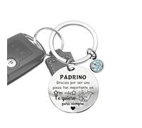 Generisch Mother's Day Keychain Spanish Letter Engraving Souvenir Stainless Steel Father's Day Thank You Keepsake Gift For Mom Dad Son Daughter Birthday Thanksgiving Holiday Family Love Accessory, b