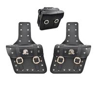 Generisch Motocicleta Alforjas,Bolsillos laterales impermeables ajustables,Alforjas Para Motocicleta - Para Lluvia Guantes Herramienta Billetera Teléfono Móvil Viaje