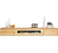 Generisch Mueble de TV de madera maciza con puerta de cristal para sala de estar y dormitorio, espacio de almacenamiento grande y alta capacidad de carga