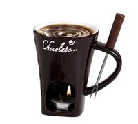 Generisch Mug à Fondue - Juego de postres en Miniatura de Chocolate Fromage Réchaud | Postre Apéritif Beurre Noce Dîner Famille Anniversaire Saint-Valentin Fête Cadeau Individuel Fondant
