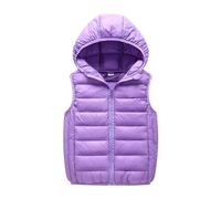 Generisch Mujer Anorak Niño Niño Niño Niña Sin Mangas Invierno Abrigos Sólidos Chaqueta con Capucha Chaleco Ropa Exterior Trajes Ropa Chaleco Calentador Mujer Con, morado, 8-10 años