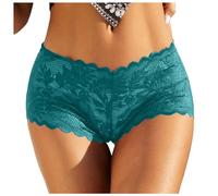 Generisch Mujeres Encaje Boyshort Floral Bragas Ropa Interior de Baja Cintura Cómoda Lencería para Mujer, c, M