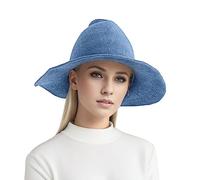 Generisch Mujeres Engrosamiento Tipo Festival Diario Sombrero Plegable Sombrero Steepletop Punto, azul, Talla única