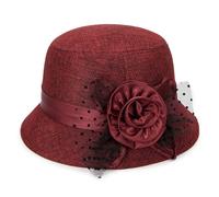 Generisch Mujeres flores cubo cloche bowler sombrero iglesia vestido de boda tocado sombrero invierno sombrero sol, RD2., Talla única
