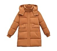 Generisch Mujeres otoño e invierno suelto fino Live Cap Down Cotton Female Winter New In The Long Thickened Warm Knee Chaquetas de Mujer, naranja, XXL