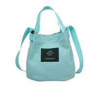 Generisch Mujeres Simple Arte Chicas Lona Fresco Casual Bandolera Bolsos Bandoleras Hombres Rojo, azul claro, talla única