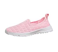 Generisch Mujeres Verano Europa y Estados Unidos Comercio Exterior Color sólido Casual Zapatos Un Plano Zapatos Transpirables Ligero Grandes Yardas Zapatos, Rosa., 42 EU