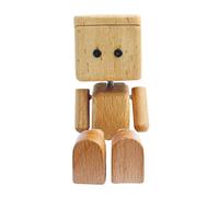 Generisch Muñeca de madera con pies de madera que se tambalea, divertida decoración de escritorio y accesorios de coche para mujeres, hombres, padres, madres y amigos