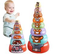 Generisch Muñecas de anidación rusas - Juguetes apilables con motivos de animales salvajes | Regalo educativo para niños, muñecas resistentes a los golpes y al calor, juego educativo creativo